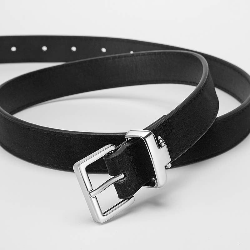 High-end pu matte velvet versatile and retro belt