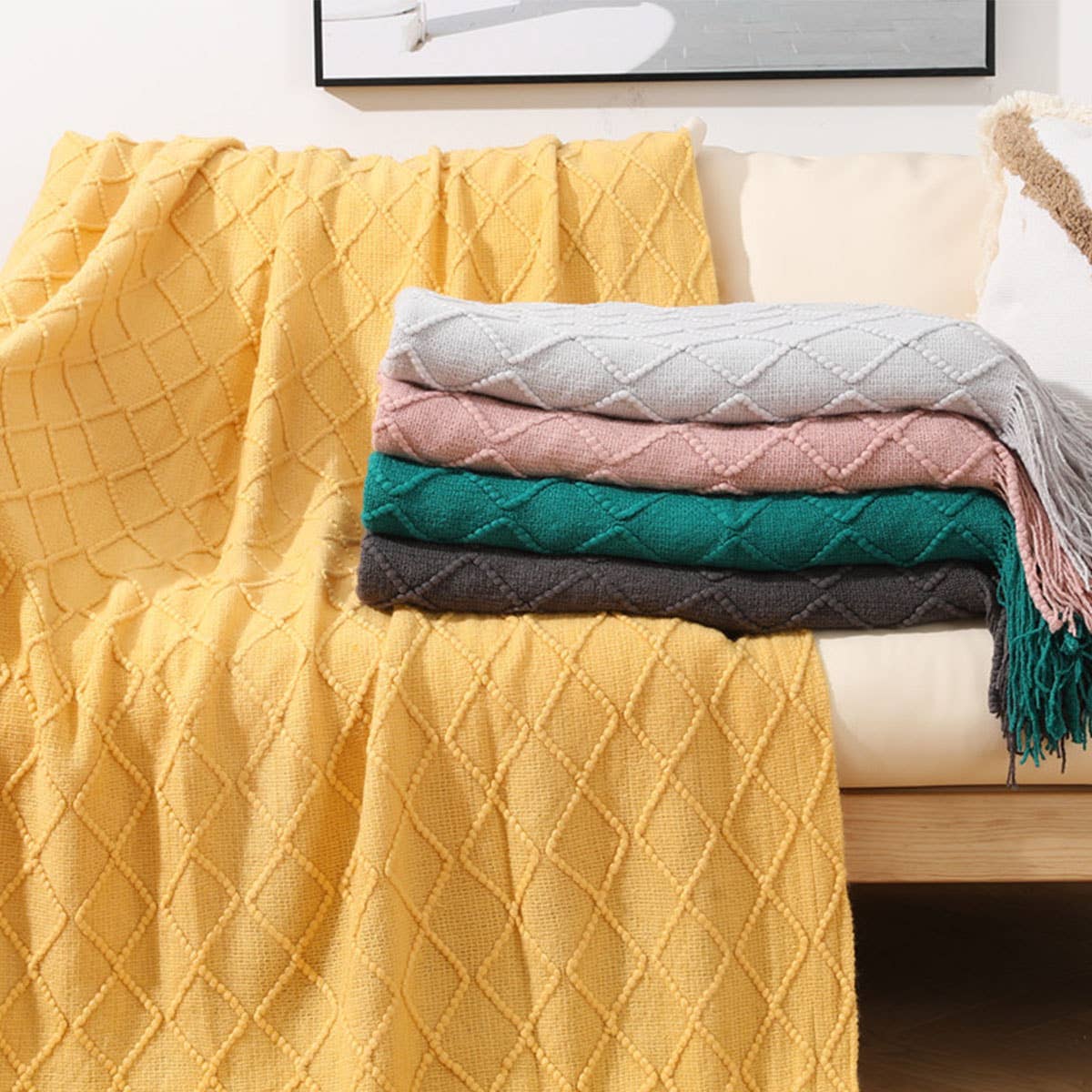 SOFT SOFA COUCH COVER DECORATIVE KNITTED BLANKE_CWMM0218