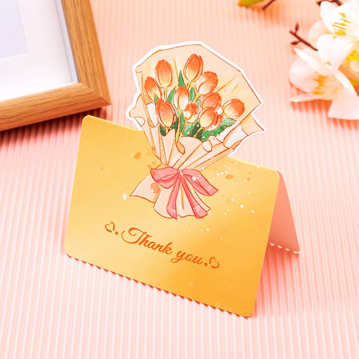 THREE-DIMENSIONAL BOUQUET FLOWER GREETING CARD