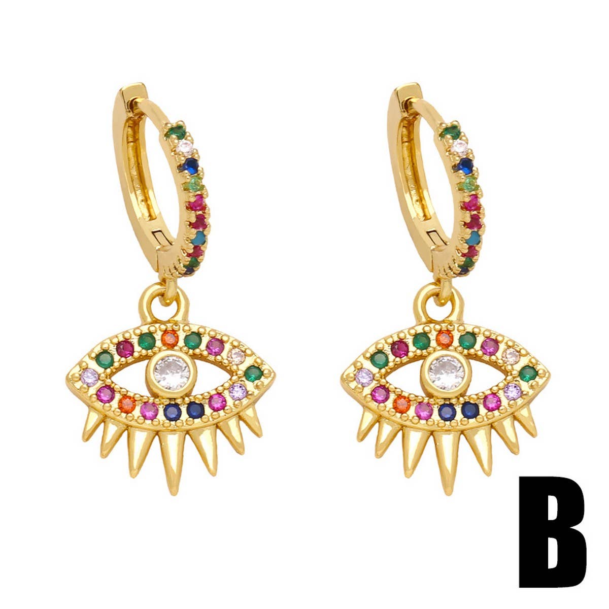 DEVIL'S EYE PENDANT EARRINGS