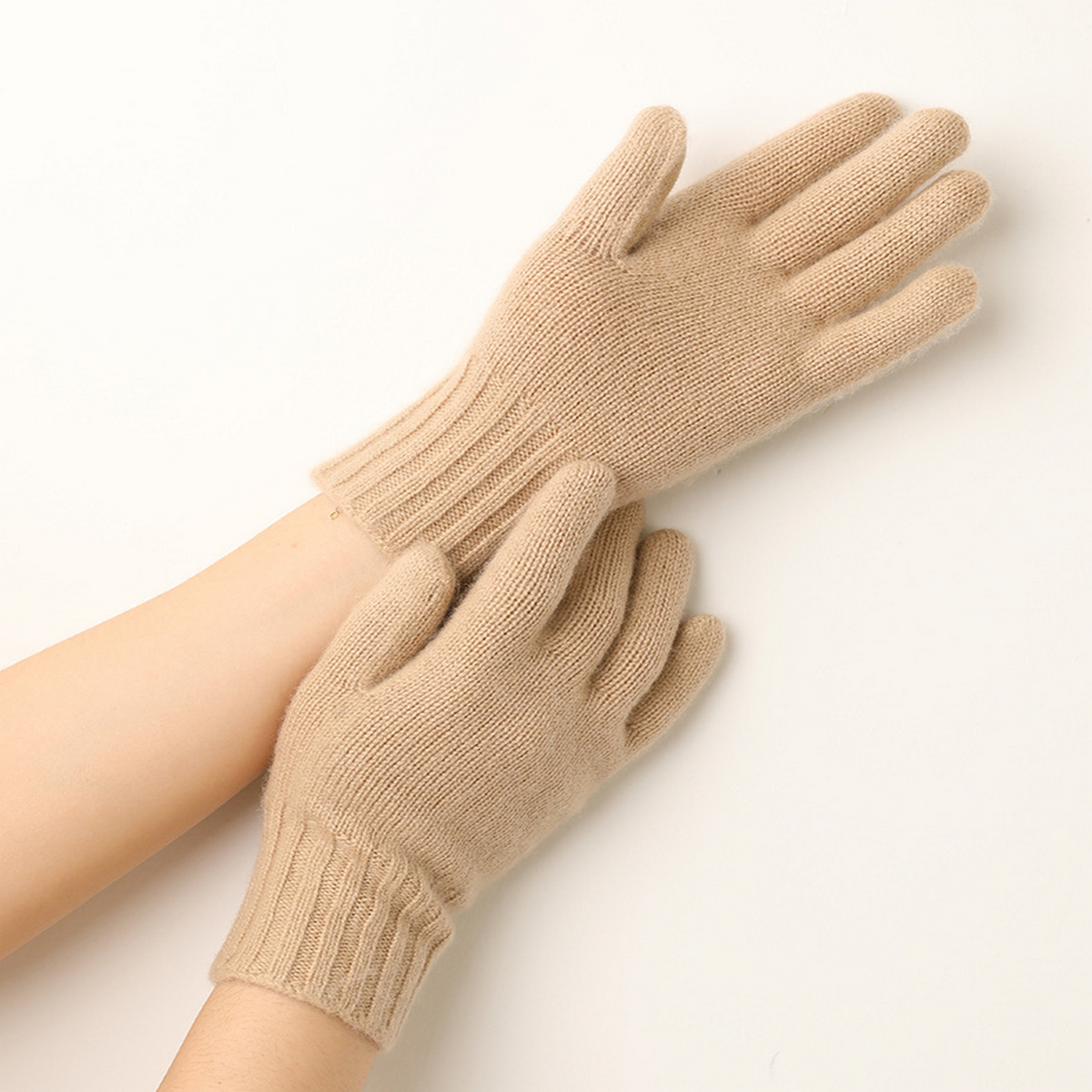 Thick Knit Wool Gloves for Women - Winter Wear_CWAG0527