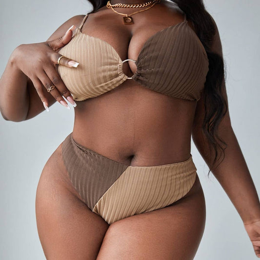 STYLISH LEOPARD PRINT ONE PIECE BIKINI SWIMSUIT_CWMW0218