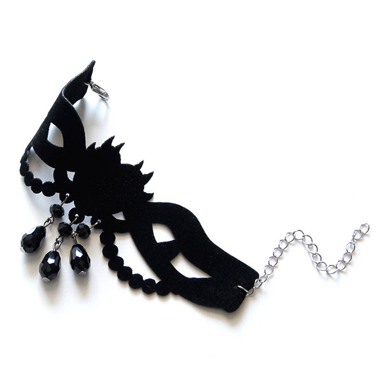 RETRO HALLOWEEN GOTHIC PUNK BLACK BRACELET_CWMM0150
