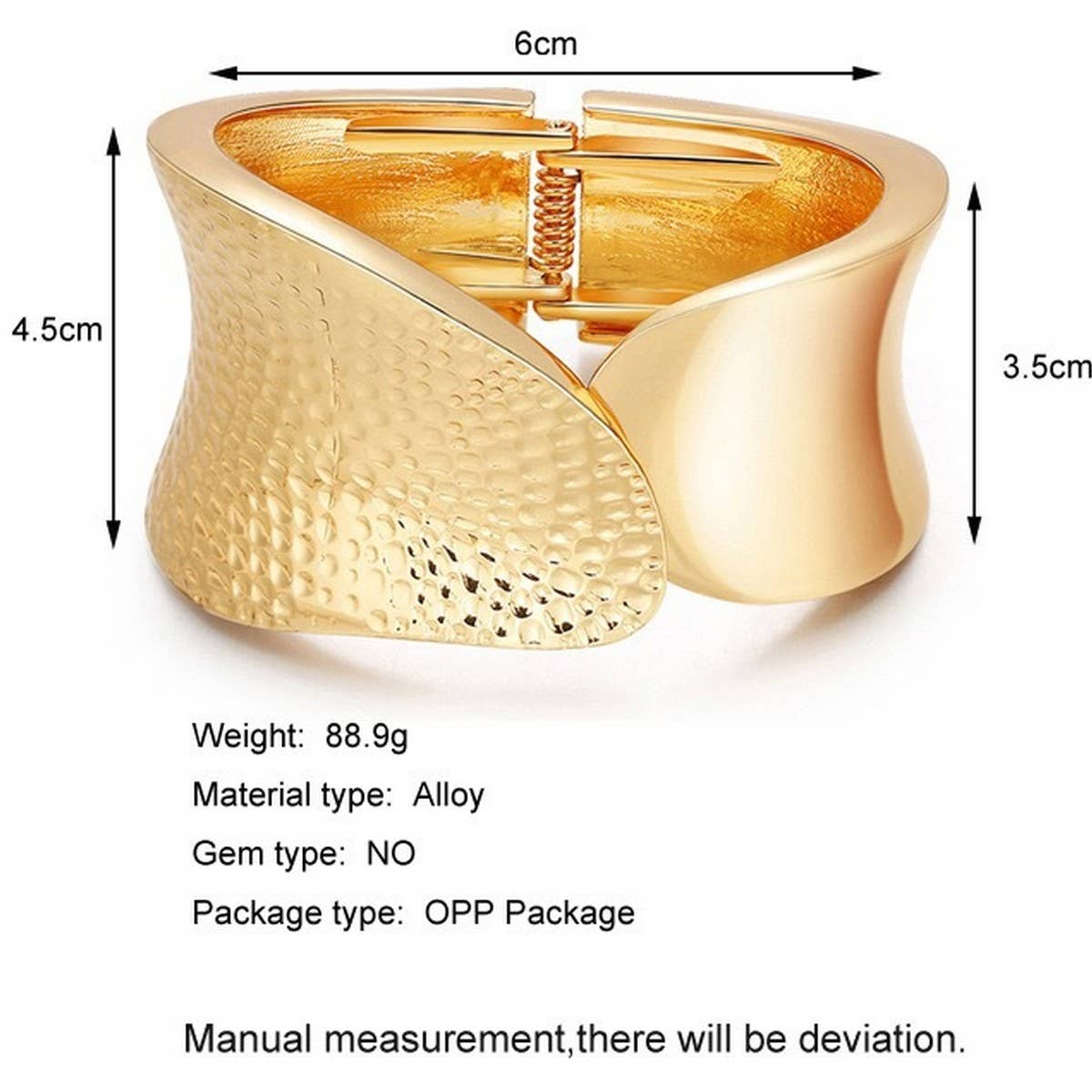 IRREGULAR HIGH-END OPEN NICHE METAL BRACELET