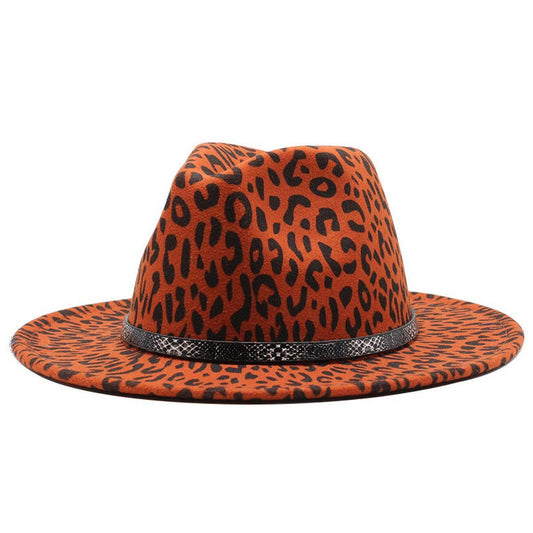 FASHIONABLE LEOPARD PATTERN FAUX WOOL HAT_CWAH2548