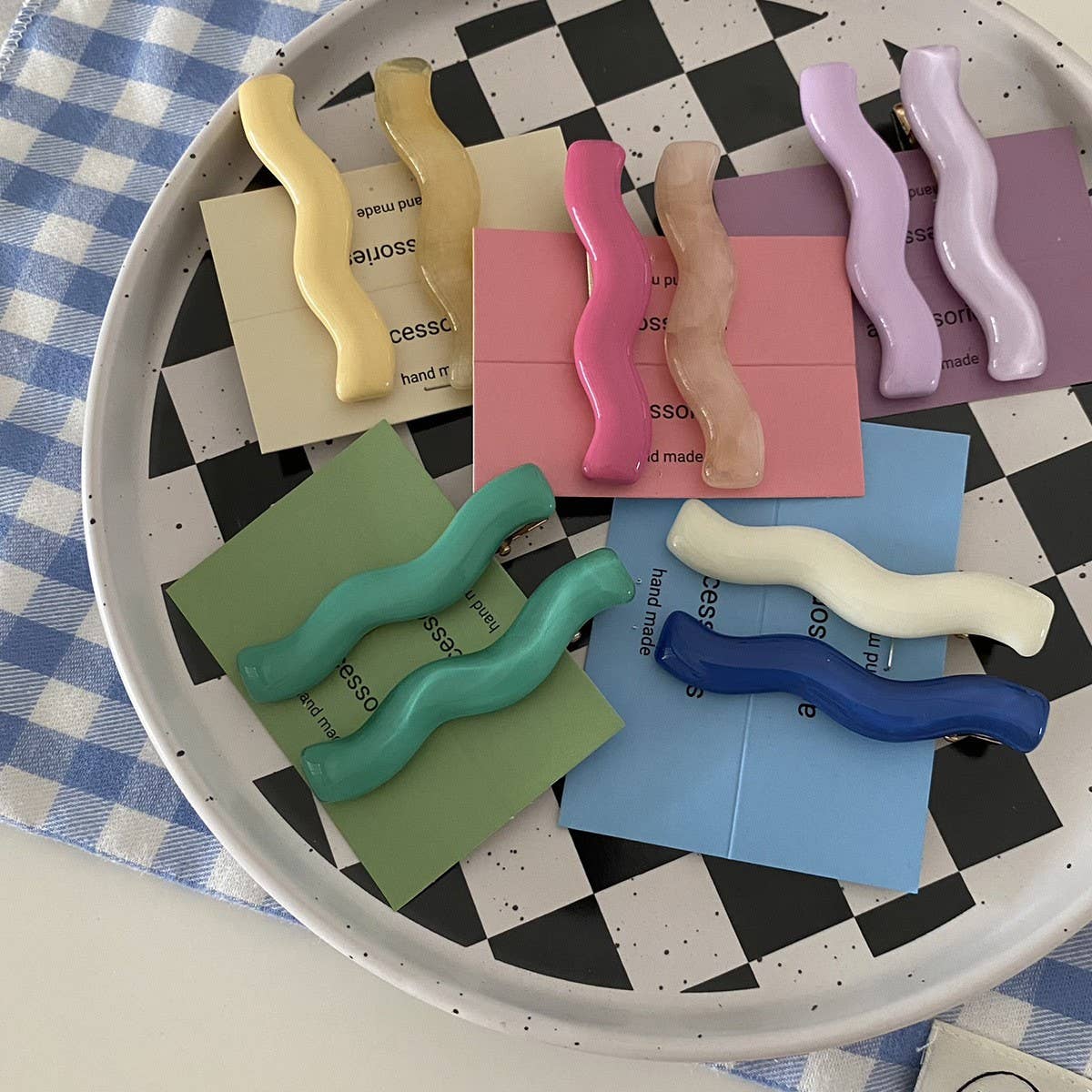 Candy Color Acrylic Wave Hair Clip - Side Bang Pin_CWAHA1289