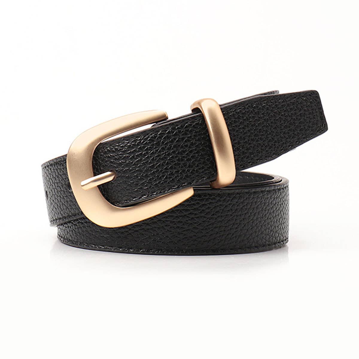 Commuting pin buckle in an ins style belt