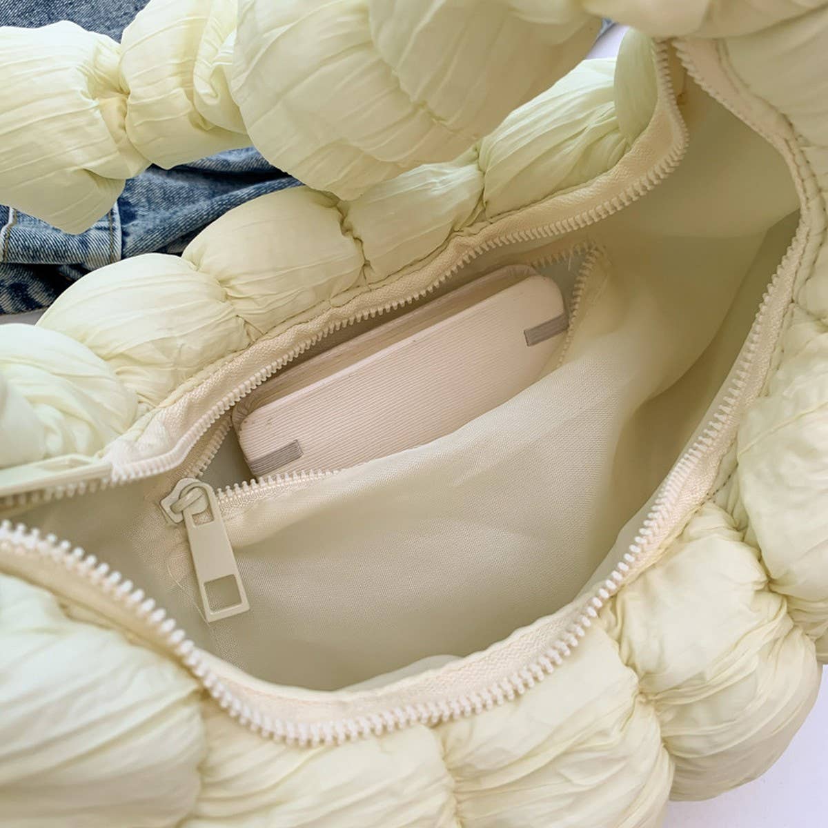 Puffy Half Moon Bag Large Cloud Crossbody_8626-01A