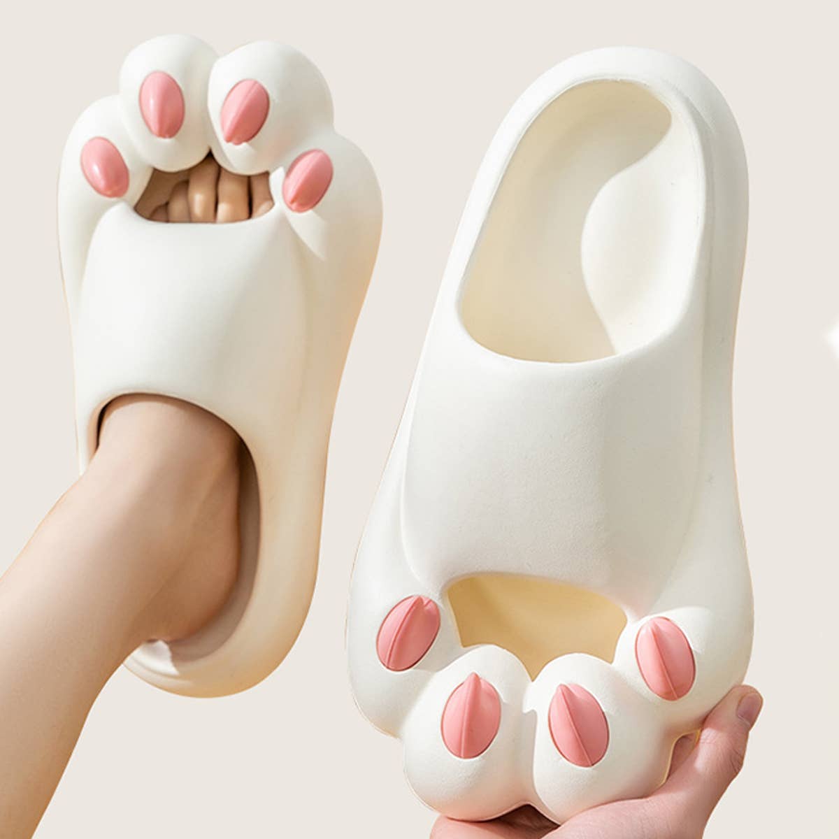 VALENTINE DAY HOME INDOOR CUTE CAT CLAW SLIPPERS_CWSHS0544