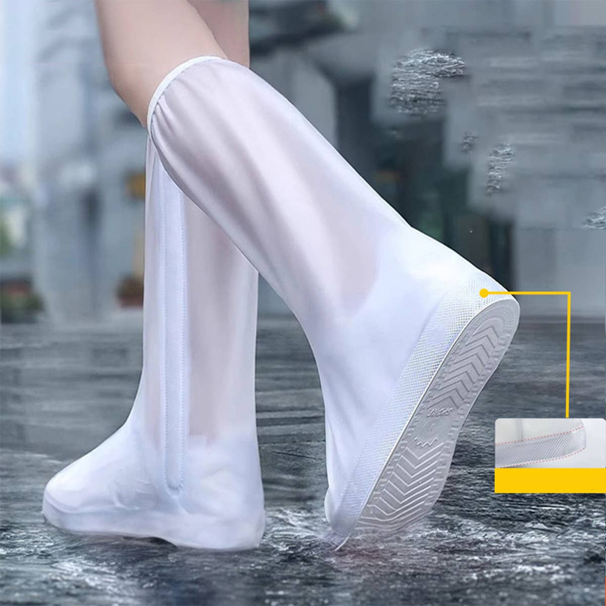 CWMM8437_THICKENED WATERPROOF AND WEAR-RESISTANT HIGH BOOTS