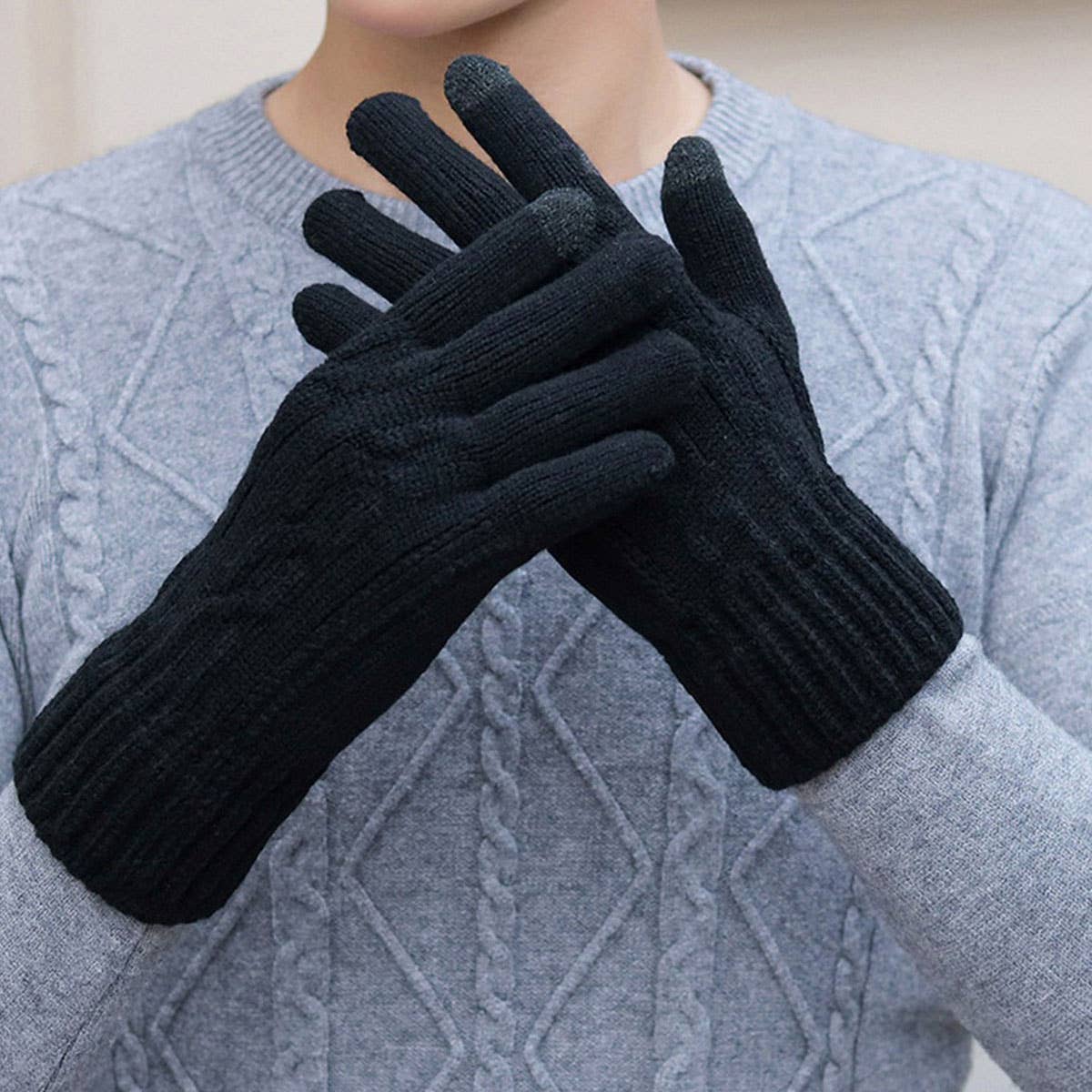 NEW MEN'S COLD-PROOF KNITTED TOUCHSCREEN GLOVES_CWAG0394