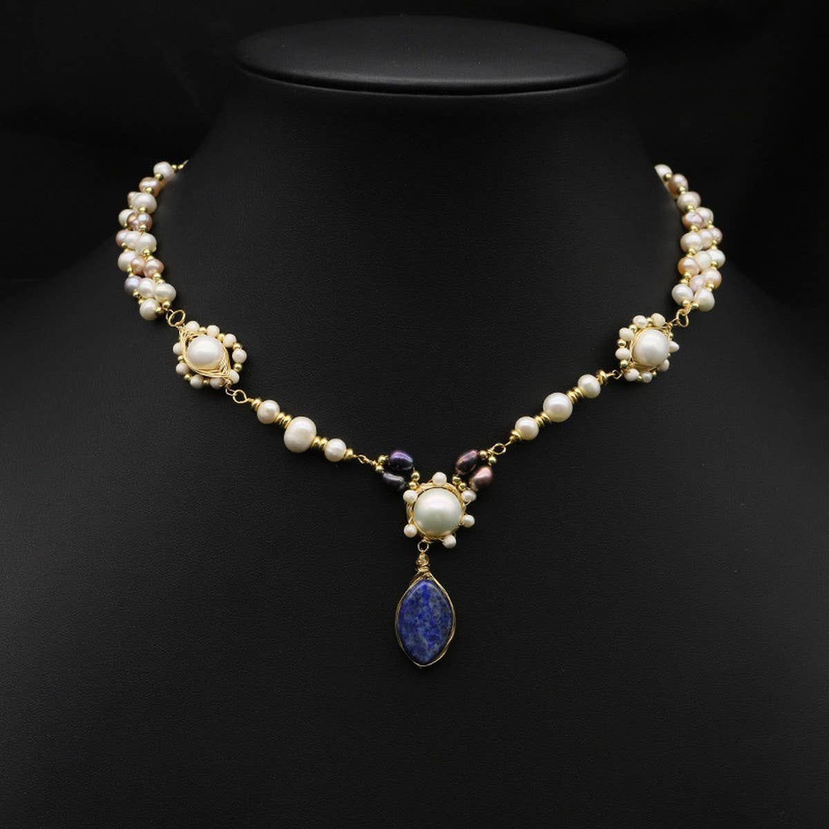 NEW DESIGN NATURAL FRESHWATER PEARL NECKLACE