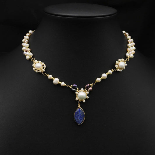 NEW DESIGN NATURAL FRESHWATER PEARL NECKLACE