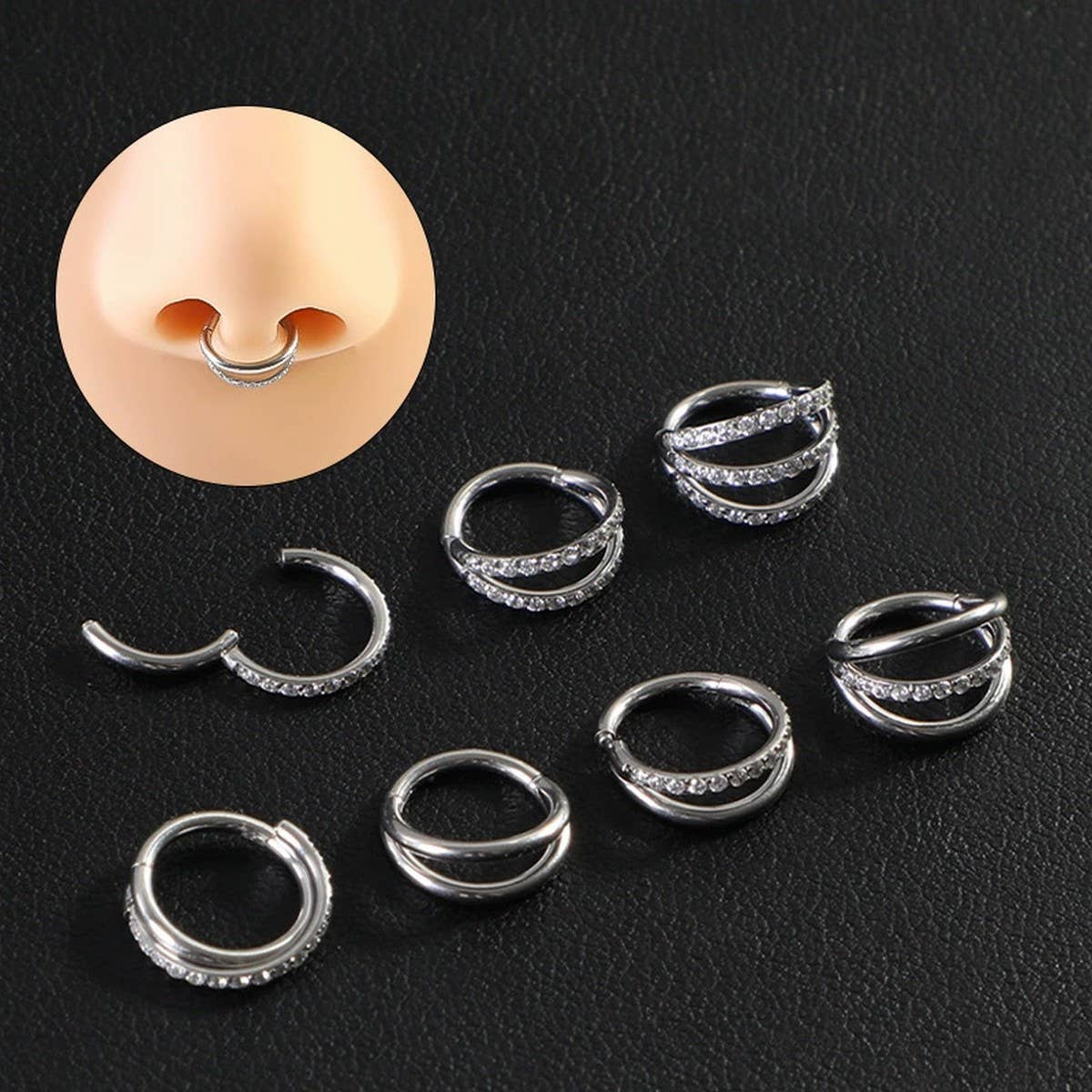Closed Hoop Nose Ring 316 Stainless