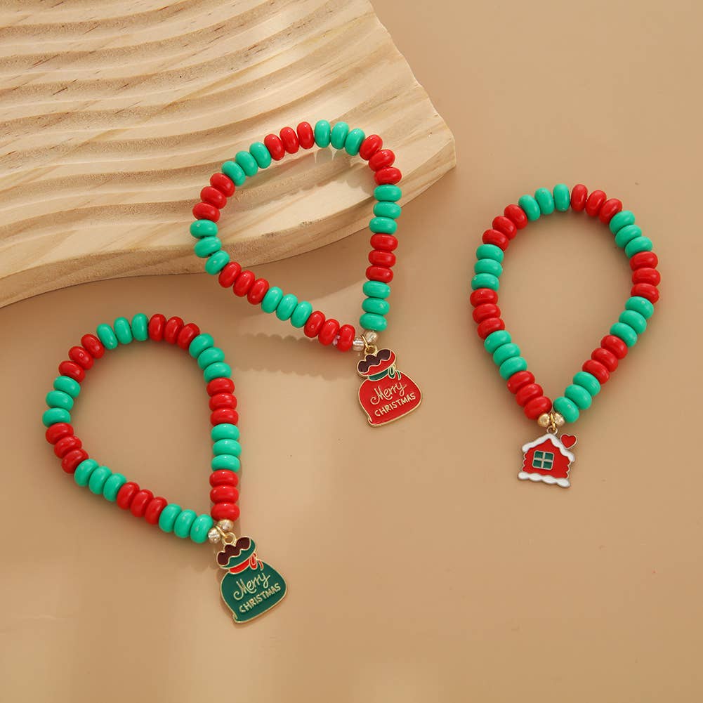 CHRISTMAS ABACUS BEADED COUPLE BEADED BRACELET