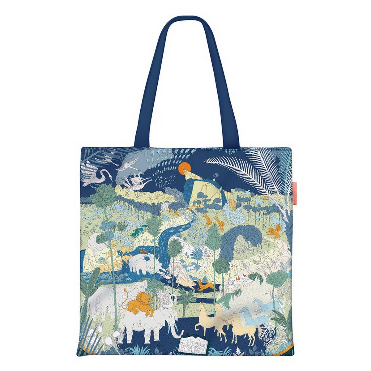 Animal Party Canvas Tote with Elephant & Lion_CWAB5133