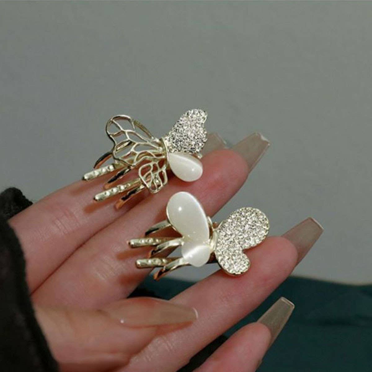 Delicate Butterfly Hair Claw, Small Side Bang Clip