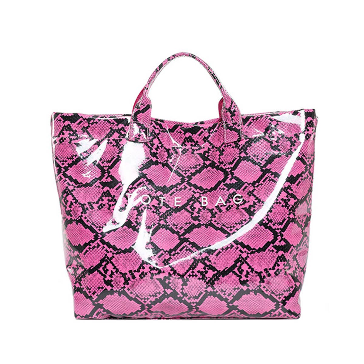 Fashionable printed snake pattern handbag