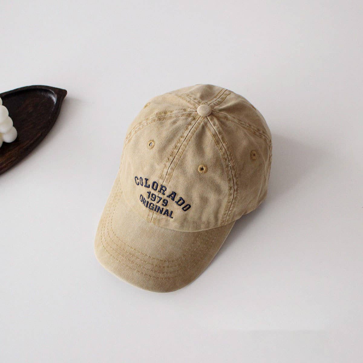 Kids Vintage Washed Letter Baseball Cap CWAH2884