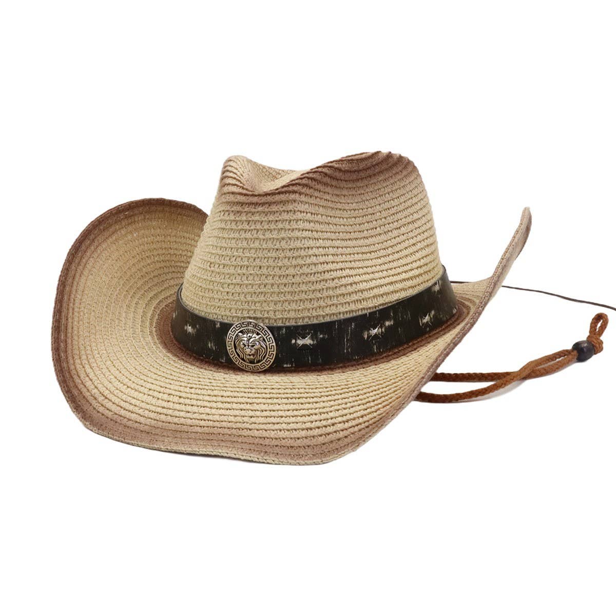 Unisex Spray-Painted Western Cowboy Beach Hat_CWAH04493