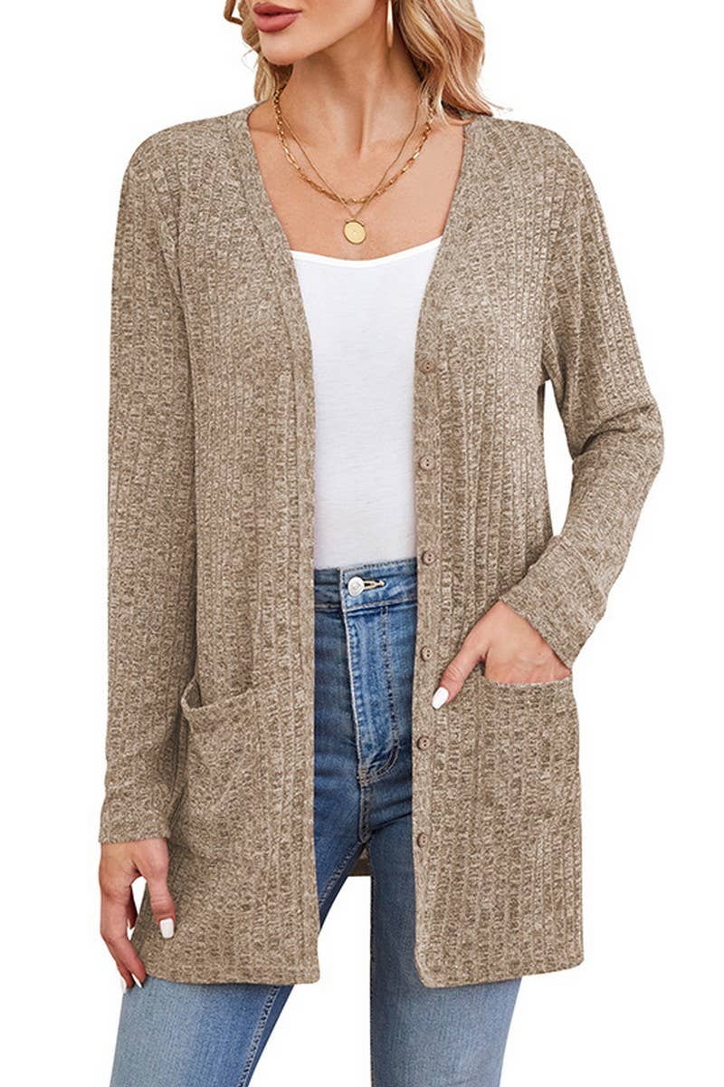 CWOCAL0569_Button Down Long Sleeve Casual Top