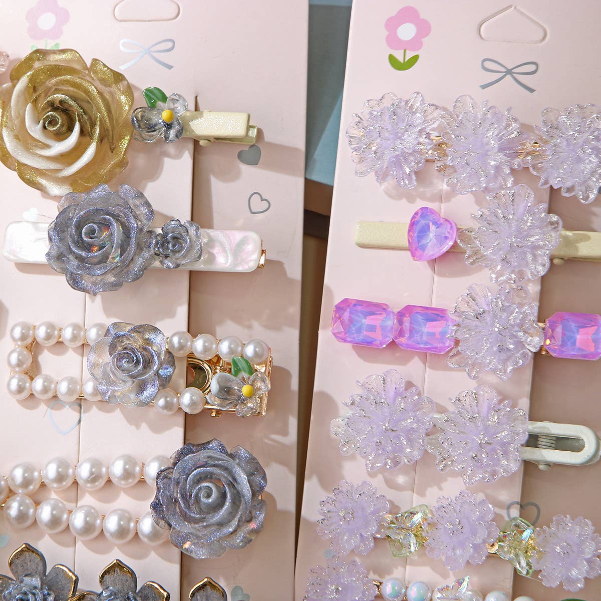 Sweet flower duckbill clip side hair clip