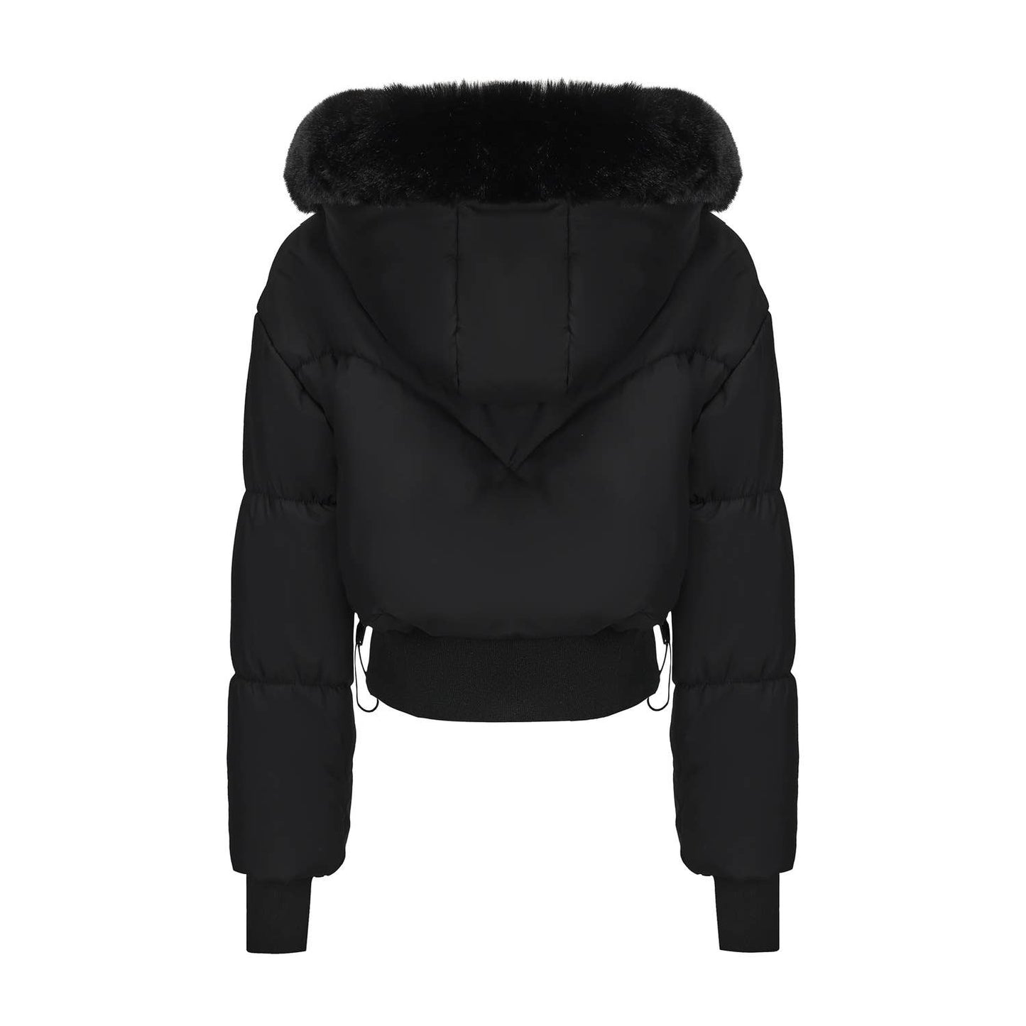 Thick cotton-padded jacket with a cinched waist