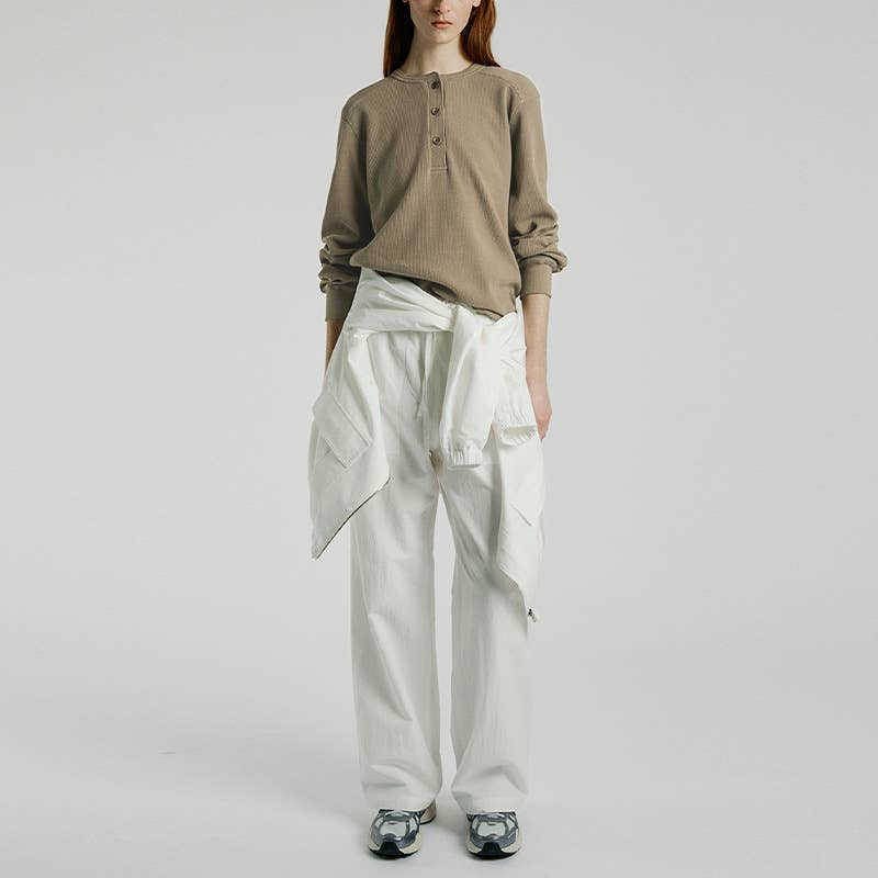 WAFFLE COMMUTER STYLE SINGLE-BREASTED HOODIE