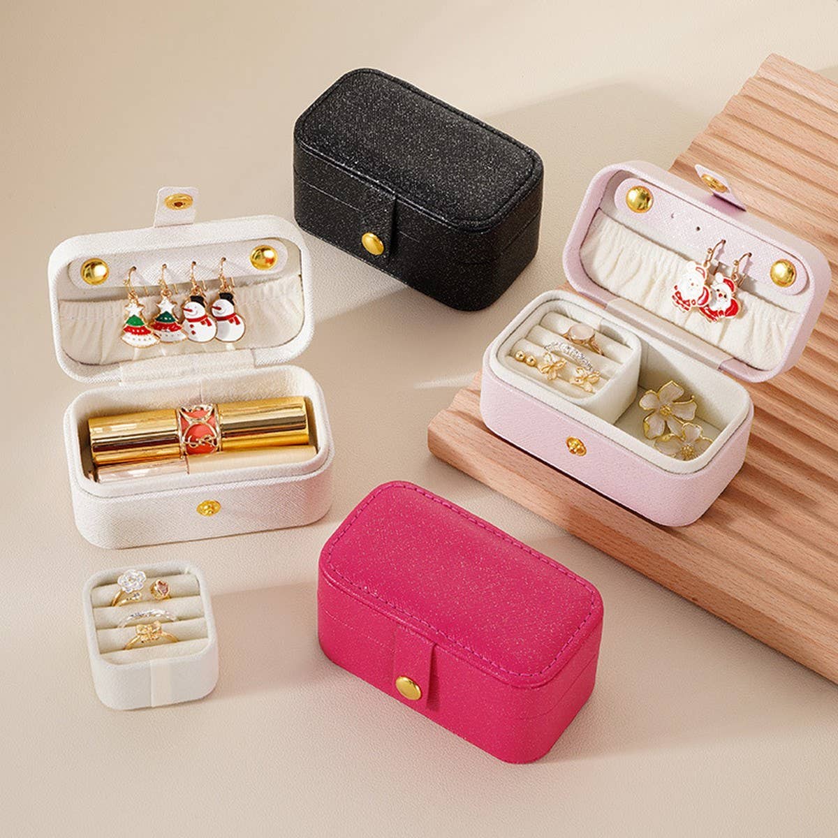 MINI SOLID COLOR JEWELRY STORAGE BOX
