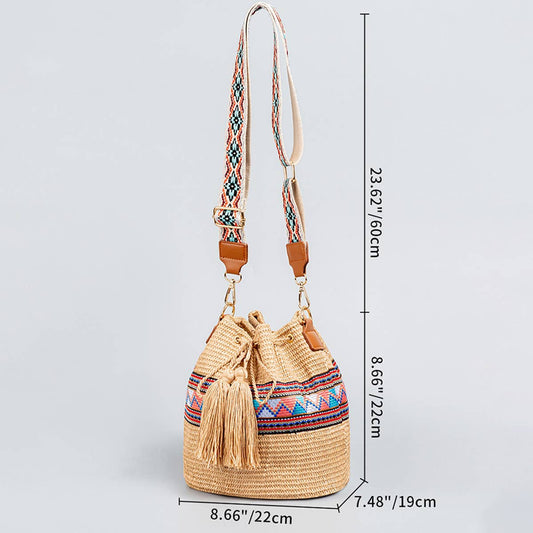 WOMEN EXQUISITE ONE-SHOULDER STRAW BAG_CWAB1994