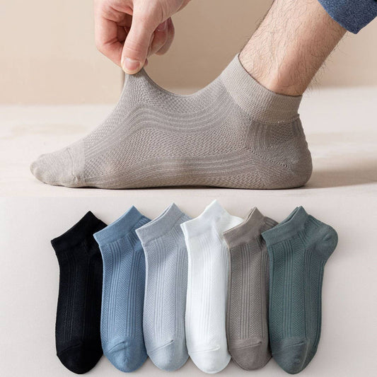 VERSATILE SOLID COLOR COTTON MEN'S SOCKS