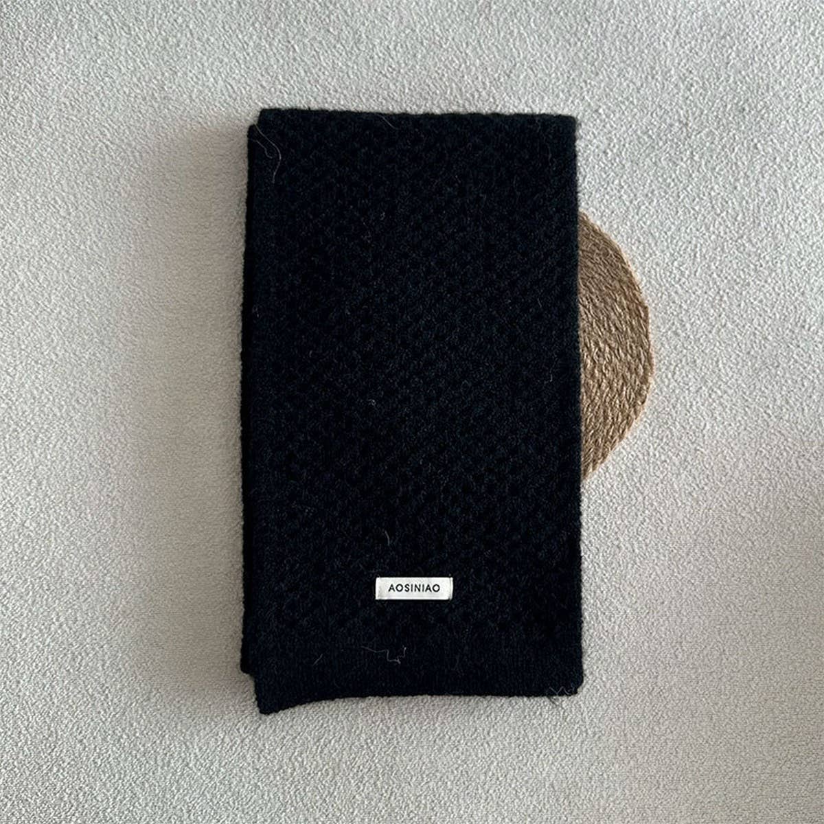 Wool Blend Knit Scarf ??Dual-Sided Winter Wrap_CWASC2352