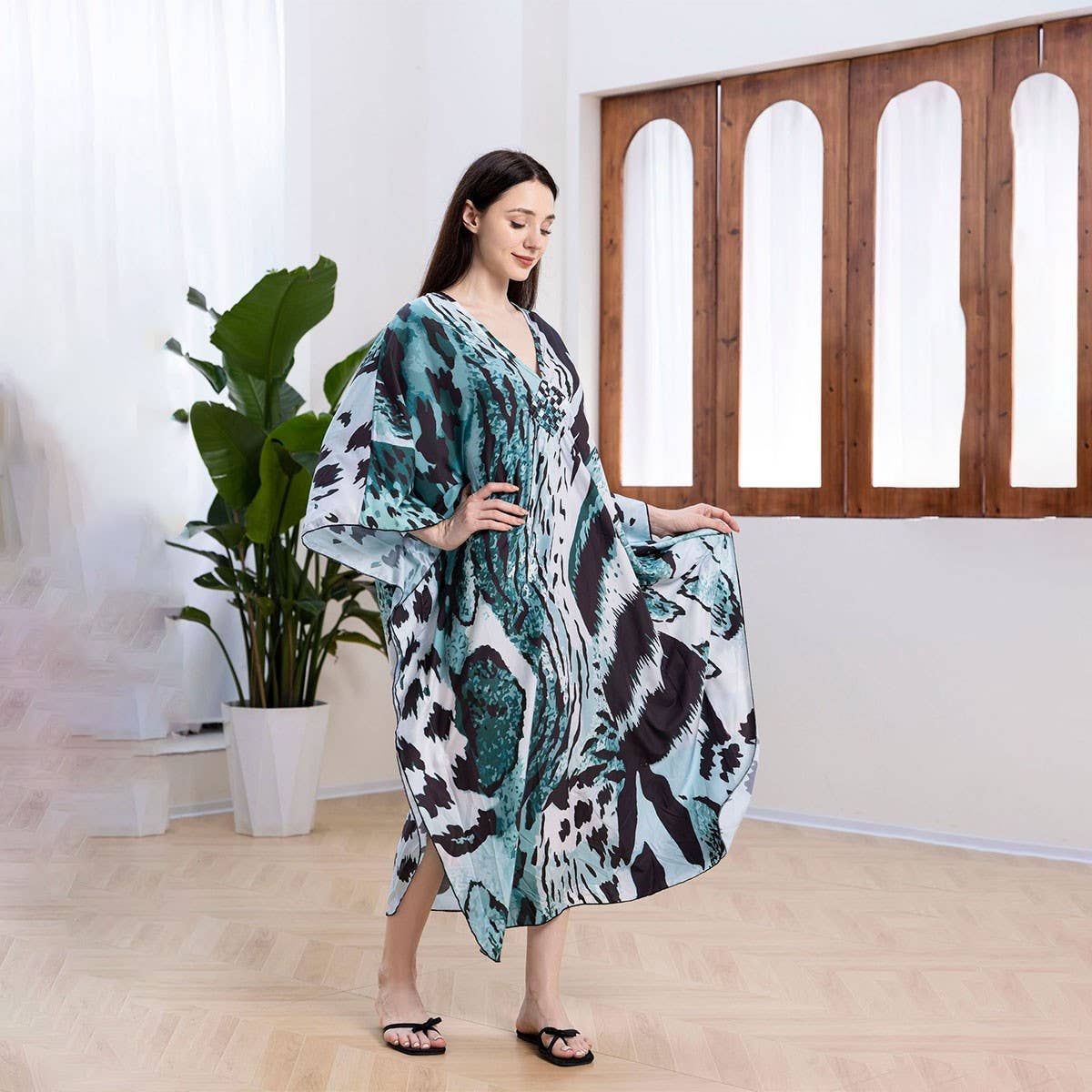 Handwoven Printed Beach Cover-Up Dress