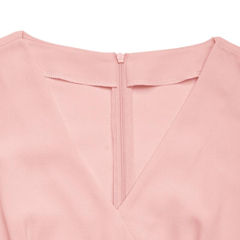 Slimming V-neck three-dimensional floral shirt