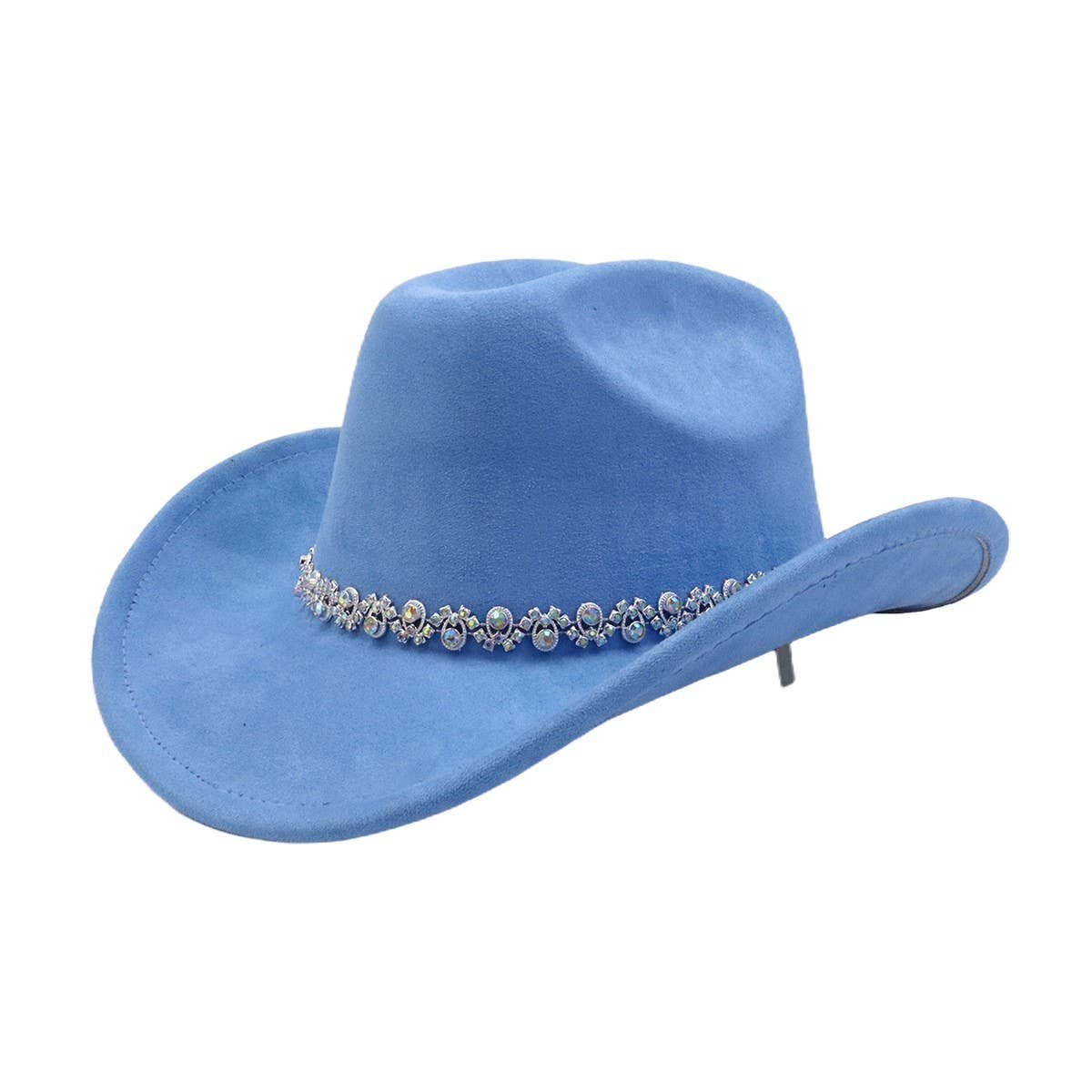Soft Suede Fedora Hat Western Cowboy Style_CWAH04425