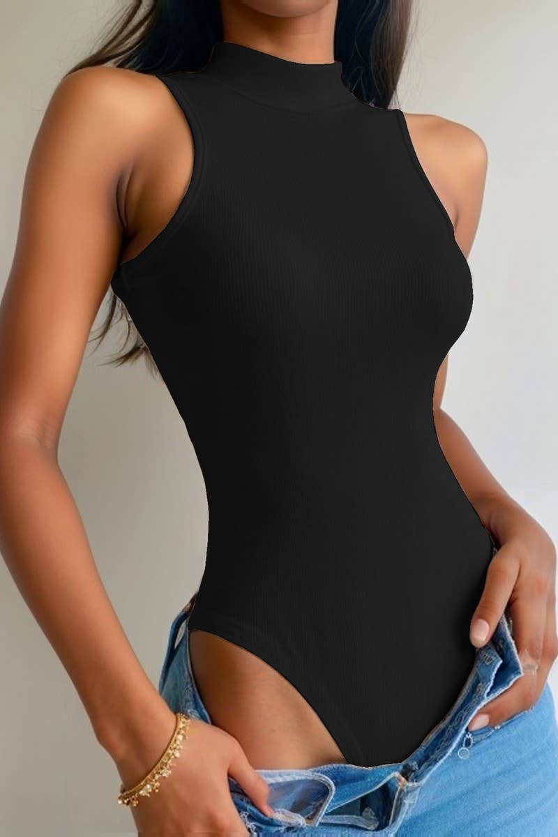 SEXY SLIM STYLISH RIBBED SLEEVELESS JUMPSUIT_CWSJS0467