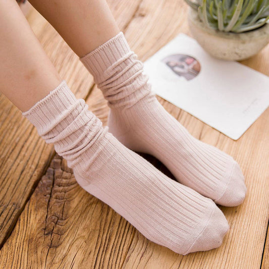 AUTUMN AND WINTER SOLID COLOR MID-CALF SOCKS_CWMS0916