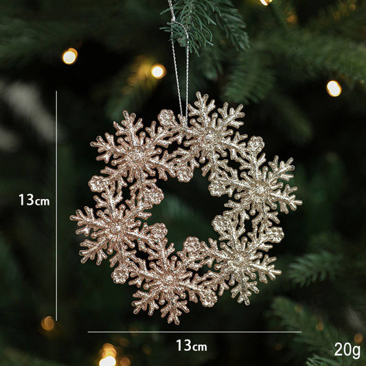 Glitter Reindeer House Christmas Tree Ornament