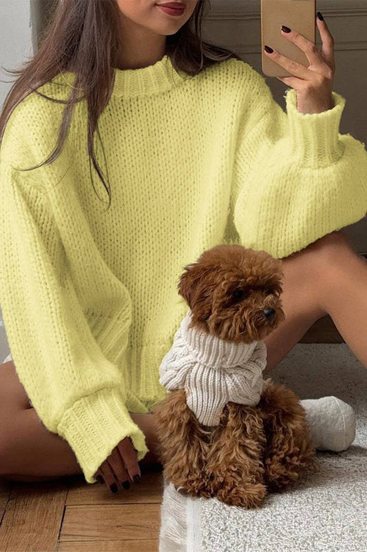 CWOSWL07495_CASUAL CREW NECK LONG SLEEVE LINED SWEATER