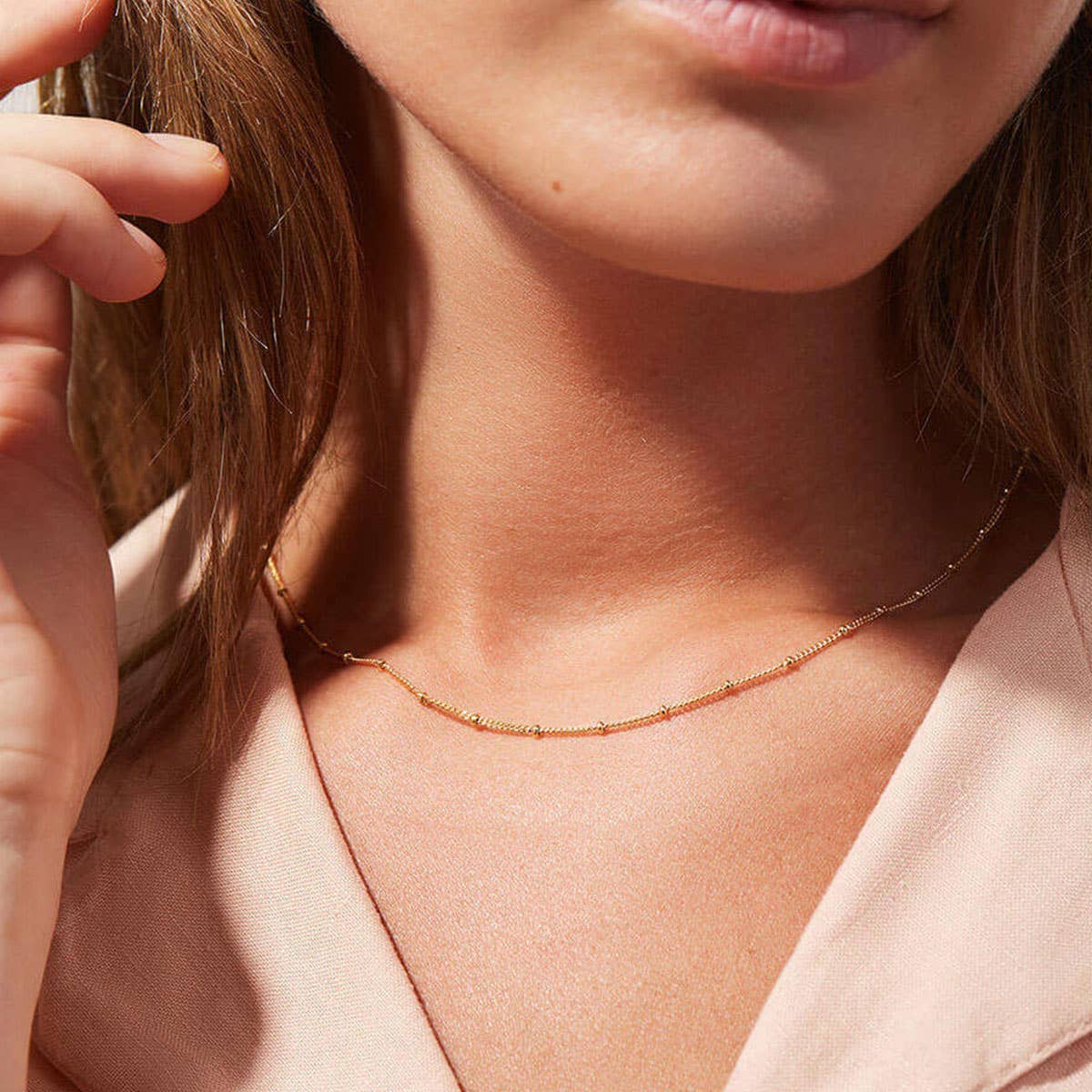 MULTILAYER GOLD PLATE STAINLESS STEEL NECKLACE