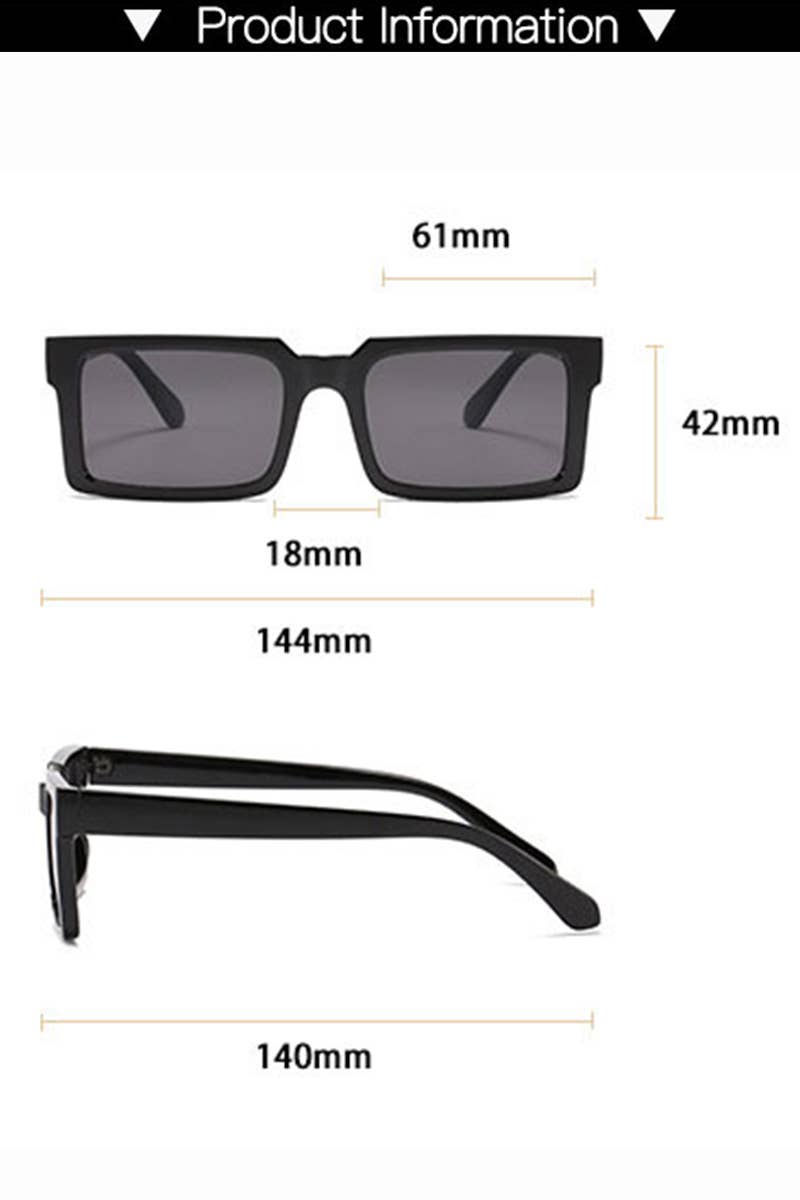 BASIC SIMPLE SQUARE SUNGLASSES_CWASG0089