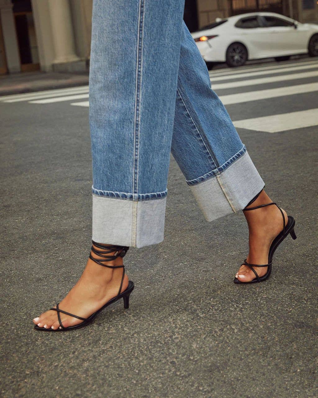 HIGH QUALITY STRAIGHT LEG CROPPED DENIM PANTS
