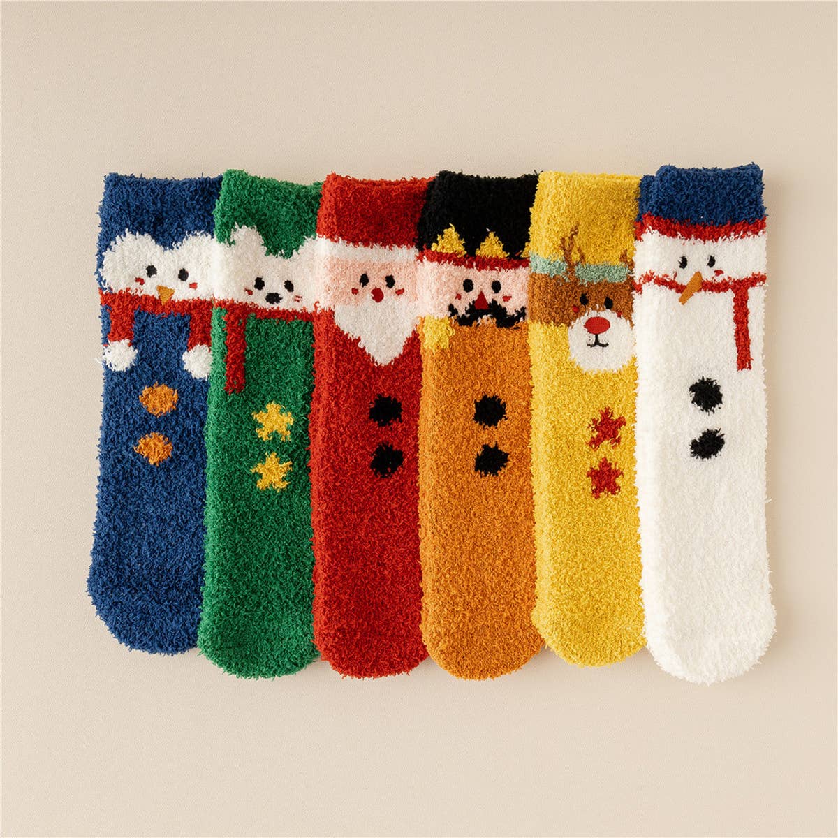 WOMEN CHRISTMAS WARM CORAL VELVET SOCKS