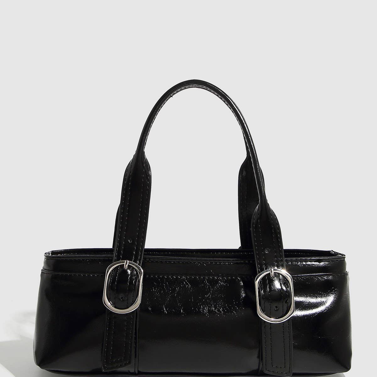 Classic Buckle Boston Zipper Handbag for Women_CWAB5717