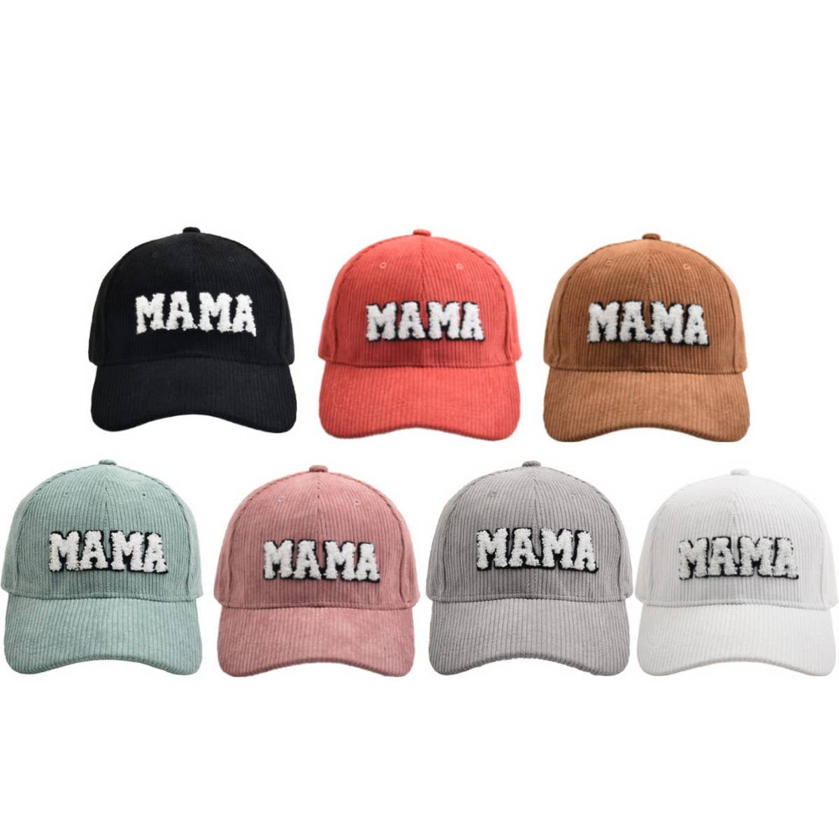 MAMA Embroidered Corduroy Hat - Warm CWAH1218