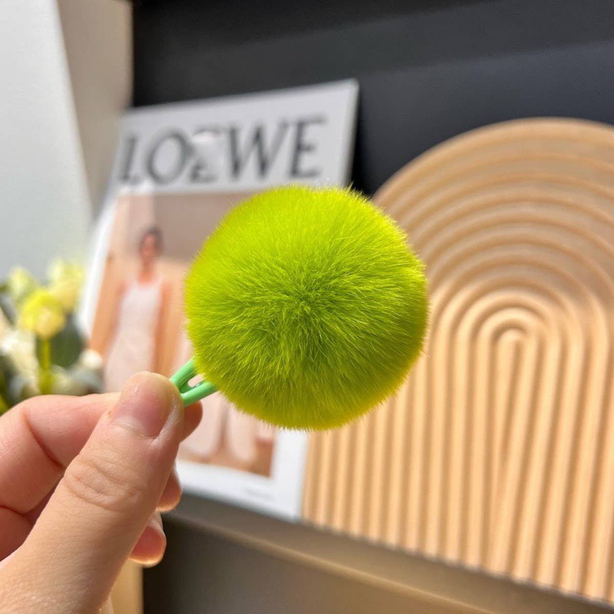 COLORFUL POM-POM BANGS CUTE MINI HAIR CLIP