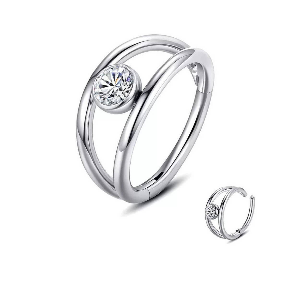 316 Stainless Steel Closed Hoop Nose Ring_CWMM9521