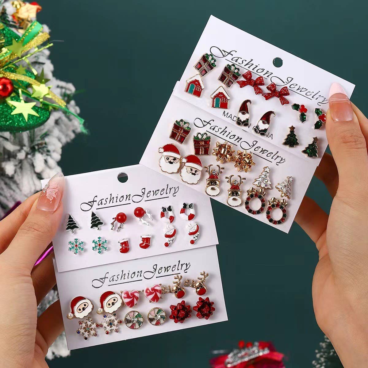 FASHION CHRISTMAS GIFT CARTOON CHRISTMAS EARRINGS_CWMM2620