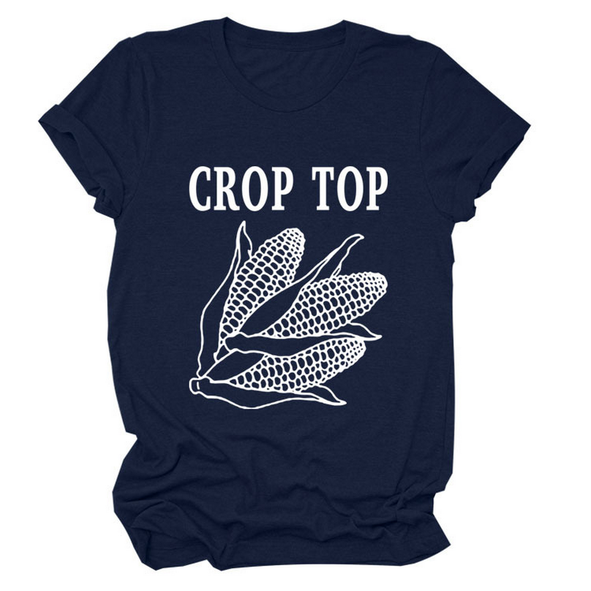 Corn Letter Print Tee ? Women¡¯s Casual T-Shirt