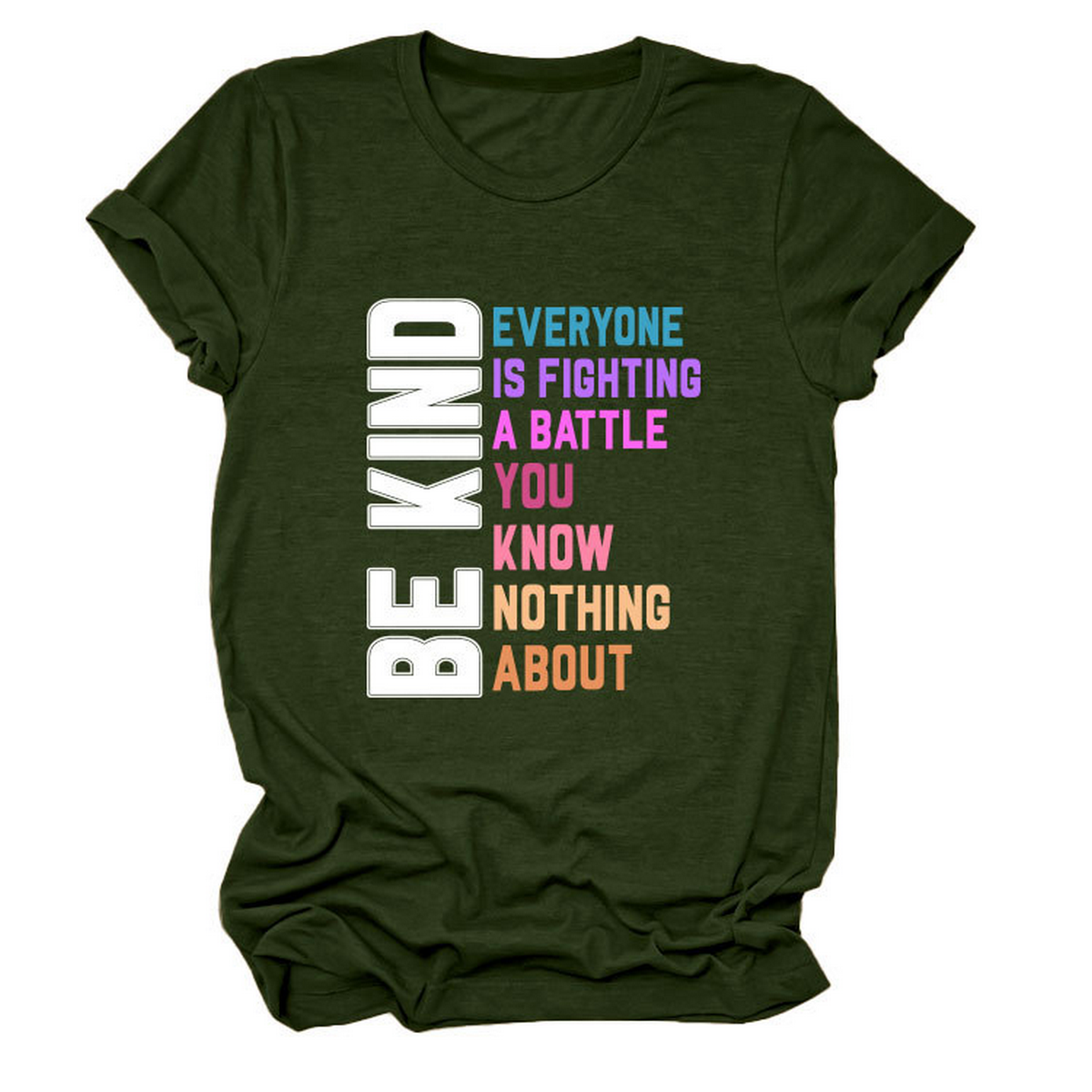 Trendy Women¡¯s Tee with Kindness Slogan